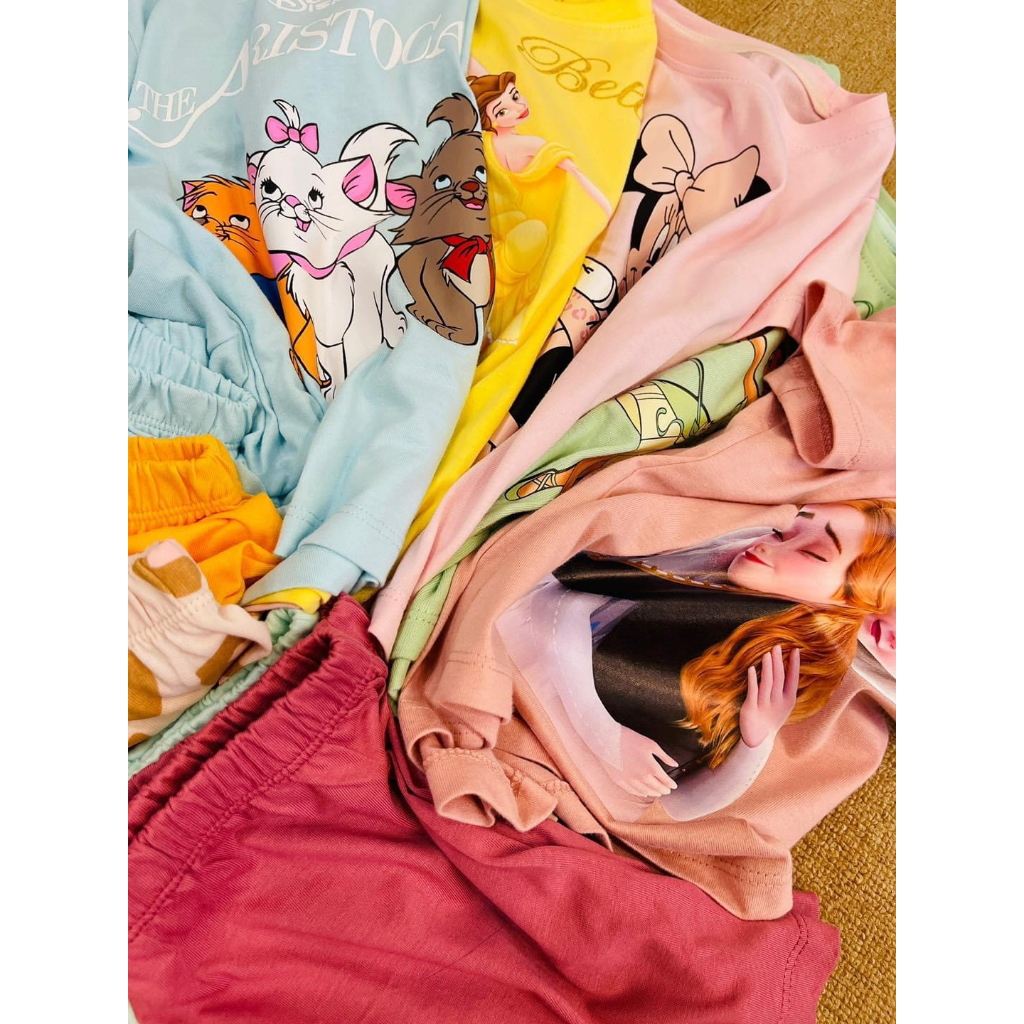 Bộ cotton bé gái HM Disney xuất dư cho bé từ 1-10Y