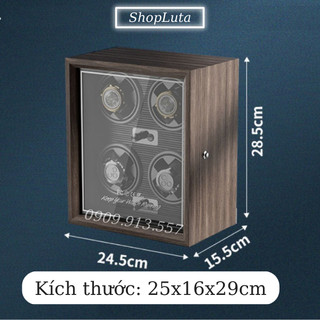 Hộp Lắc Đồng Hồ Cơ Automatic 2 4 Xoay Giá Rẻ, 6 Trưng Bày Da Pu, Cá Sấu, Gỗ Cao Cấp Chính Hãng