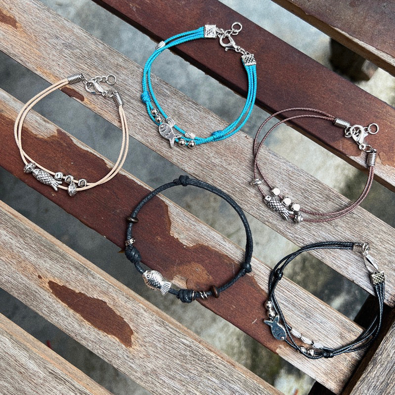 Vòng tay Umi - Vòng tay charm chú cá, vỏ sò vintage