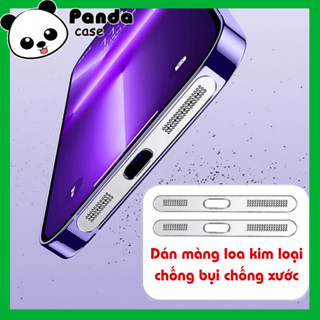 Combo 2 miếng dán màng loa kim loại chống bụi, chống xước cho dòng Iphone 12/13/14/Pro/Max/Plus/mini - Pandacase