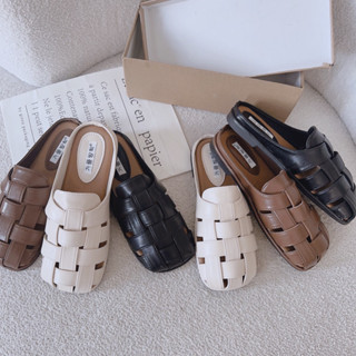 Giày Sục Nữ Đan Rọ Da Mềm QC Fullbox - Giày Sục Nữ Mieo Shoes D2367 D2366 D2365