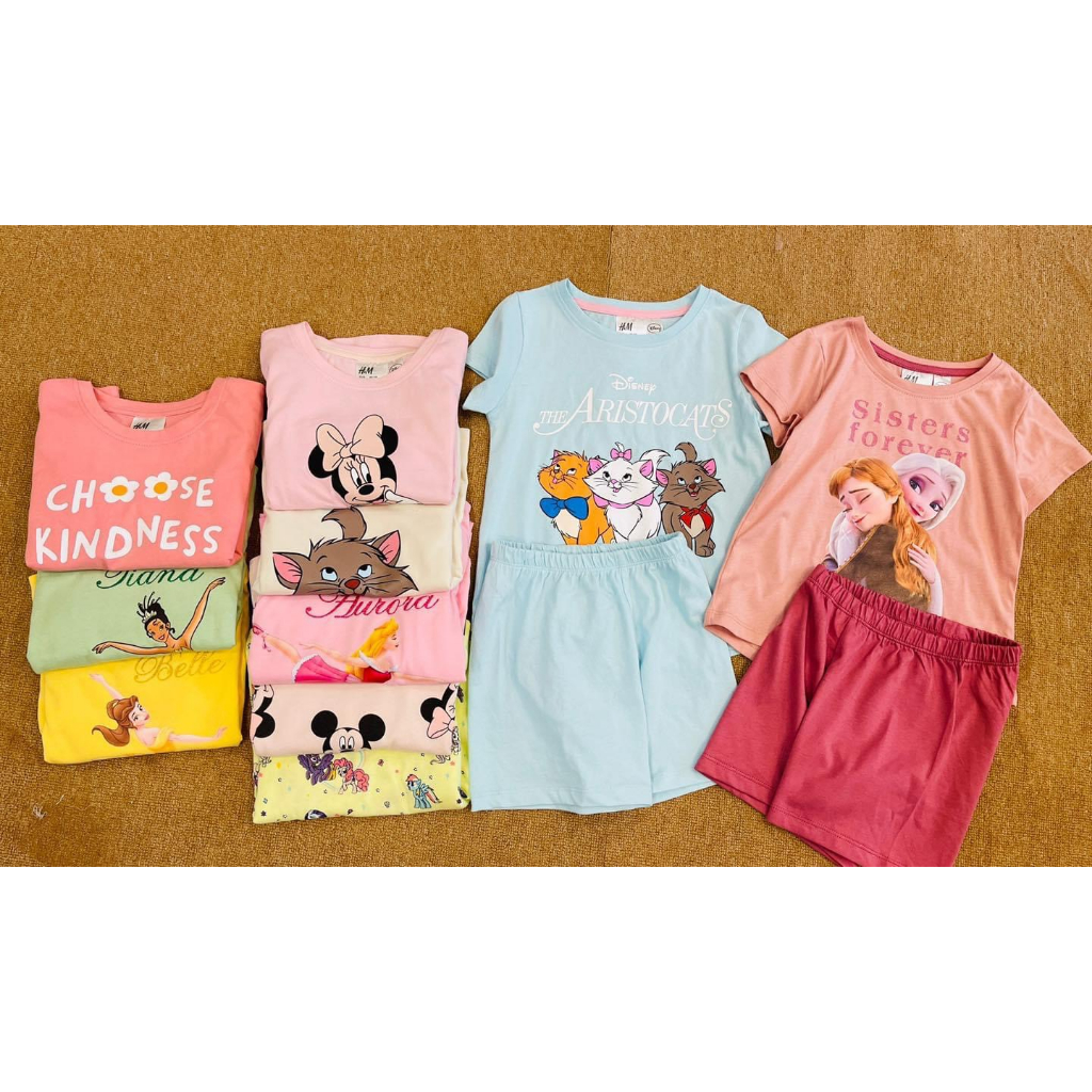 Bộ cotton bé gái HM Disney xuất dư cho bé từ 1-10Y