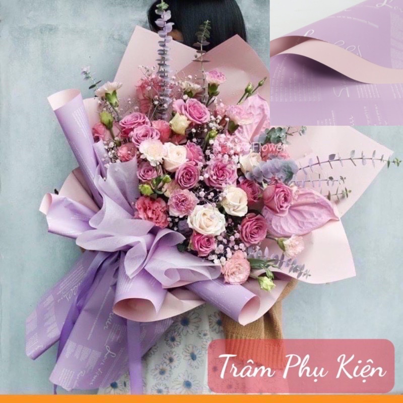 Giấy 2 mặt chữ gói hoa