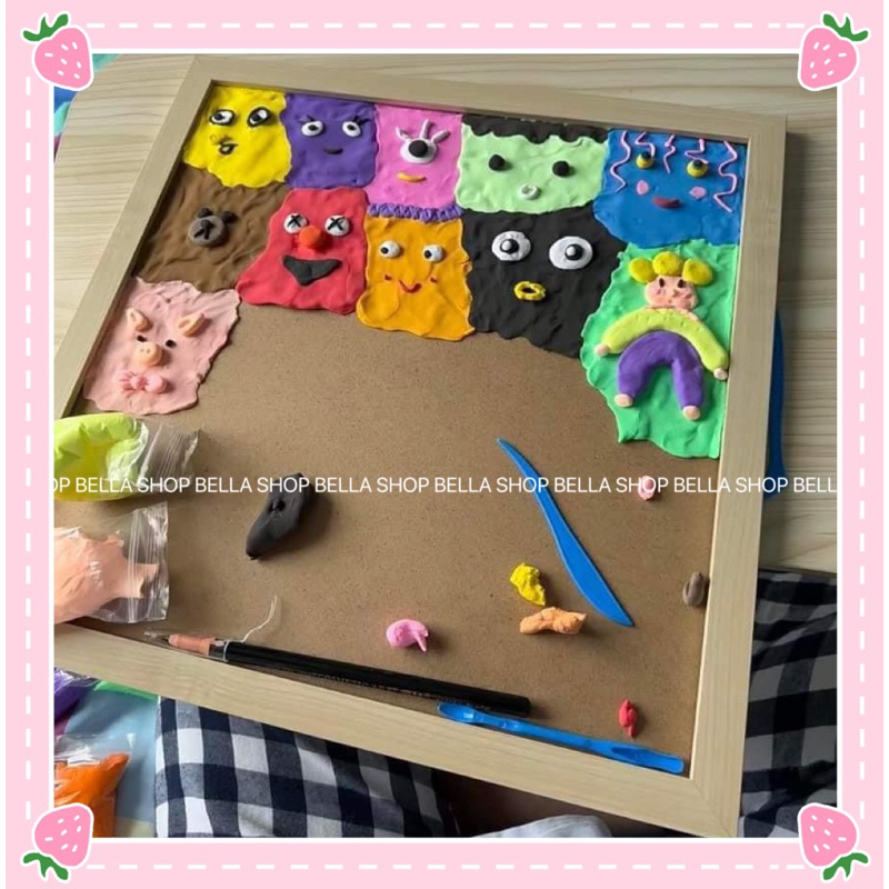 Đất Sét 12 Màu Siêu Nhẹ Tự Khô  Đồ Chơi Giải Trí An Toàn Cho Bé Tự Do Sáng Tạo