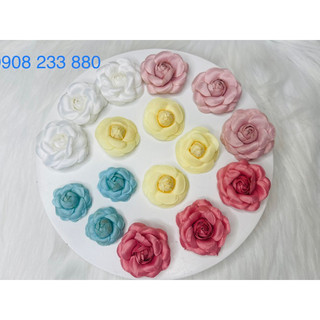 Hoa trà dạ 4cm - Hoa làm phụ kiện cài áo, kẹp tóc , gắn Giày …