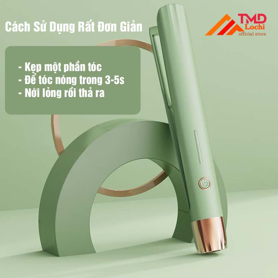 Máy dập phồng chân tóc LOCHI, máy dập xù công nghệ gốm PTC giúp tóc phồng tự nhiên, không làm hỏng tóc