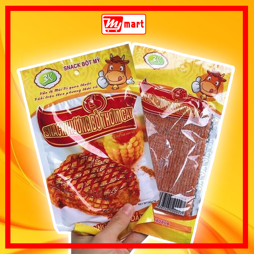 Snack hương bò thơm cay, đồ ăn vặt cổng trường