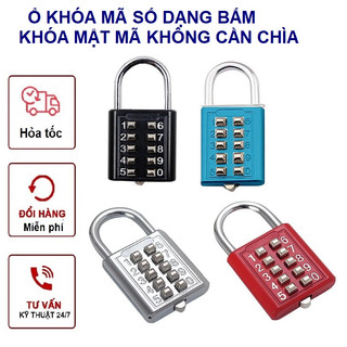 Ổ Khóa Mã Số Dạng Bấm Không Dùng Chìa ,Ổ Khóa Mini Bấm Mật Mã Mạ Inox Chịu Được Nước Không Gỉ Sét
