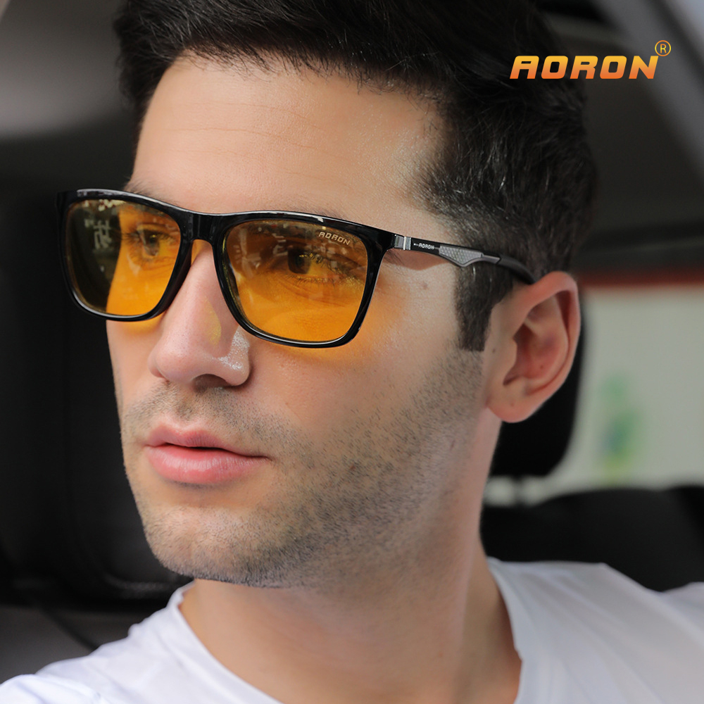 Kính Mát Mắt Vuông Phân Cực AORON Kính Thời Trang Cho Nam Và Nữ Gọng Nhôm-Magie Siêu Bền Cách Điệu Phong Cách Mới AK126