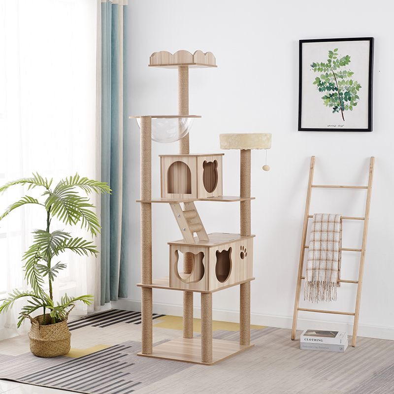 Cattree Nhà Cây Cho Mèo Nhà Gỗ Cho Mèo Cào Móng Loại Cao Cấp
