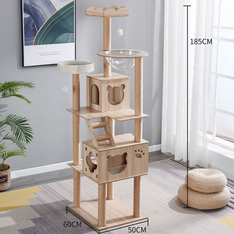Cattree Nhà Cây Cho Mèo Nhà Gỗ Cho Mèo Cào Móng Loại Cao Cấp