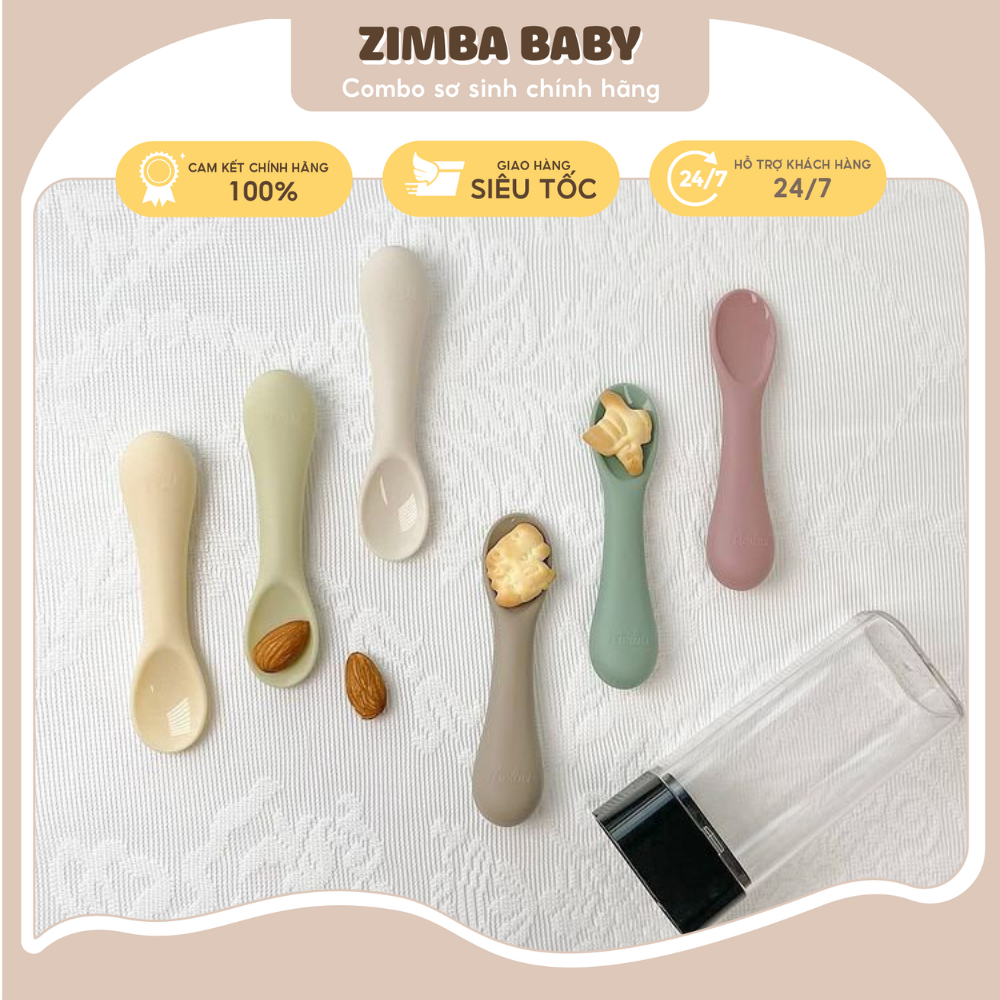 Thìa Ăn Dặm Silicon cho bé BABY SPOON BLUEMAMA MODUI chính hãng Hàn Quốc chất liệu silicon an toàn cho trẻ sơ sinh