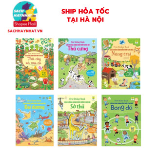 Sách - first sticker book - sách dán hình đầu đời cho bé : thú cựng , sở thú , bóng đá ,..- lẻ tùy chọn