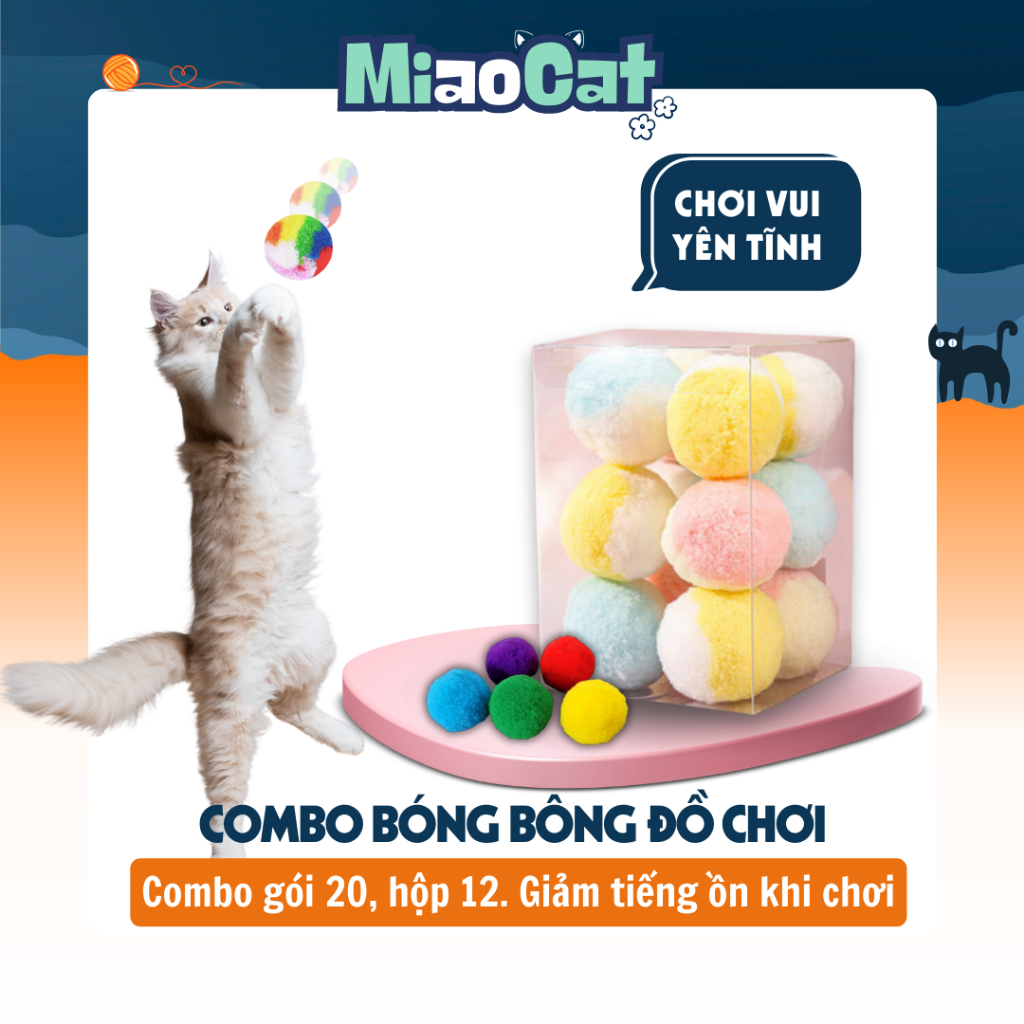 Đồ Chơi Banh Bông Mềm Mại Cho Mèo DB012 MIAOCAT