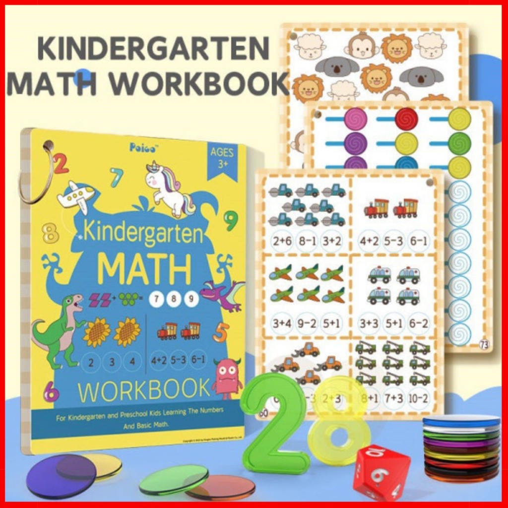 Bộ Học Liệu Học Toán Paico KINDERGARTEN MATH WORKBOOB PAICO Phát Triển Trí Não Cho Trẻ 3+