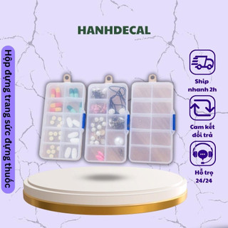 Hộp Đựng Trang Sức  đựng thuốc viên nhỏ 10 Ngăn Bằng Nhựa hanhdecal1