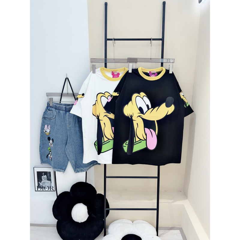 Set chó vàng viền quần jean lửng, chuẩn hàng loại 1 ảnh thật