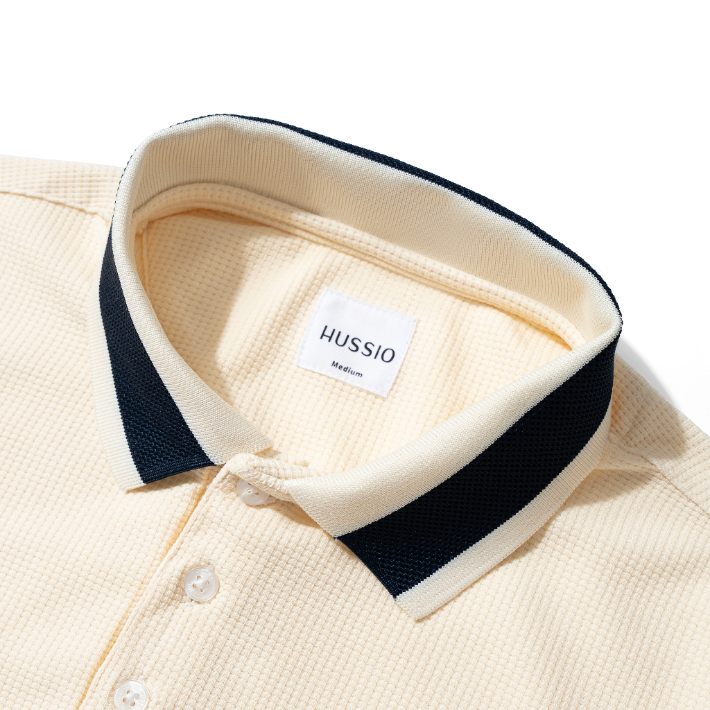 Áo thun Polo nam PERU vải Tổ ong WAFFLE cao cấp, trẻ trung, thanh lịch, chuẩn form - HUSSIO