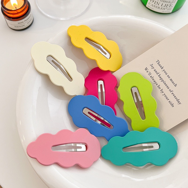 Kẹp Tóc Hình Đám Mây Hoạt Hình Màu Kẹo Ngọt Phong Cách Hàn Quốc