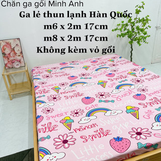 Ga lẻ thun lạnh hàn quốc m6 m8 không kèm vỏ gối- chăn ga gối minh anh