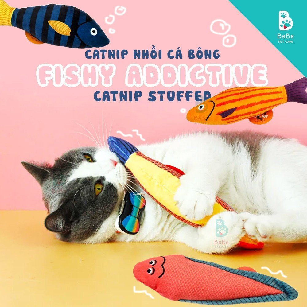 Thú Nhồi Bông Kèm Catnip - Đồ Chơi Cho Gặm Cắn Cho Thú Cưng - Bạn Của Boss Mỗi Khi Stress