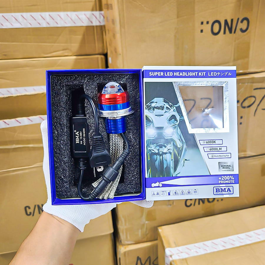 Đèn Bi Cầu Z4 H4 BMA (2 màu) Mẫu Cao Cấp - Lắp Như Zin Cho Ô Tô , Xe Máy