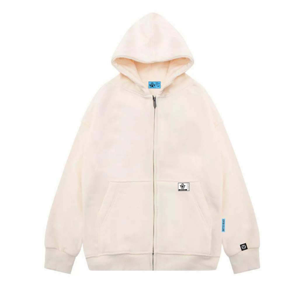 Áo khoác zip kéo unisex local brand Otis Club - Hoodie Zip Trơn