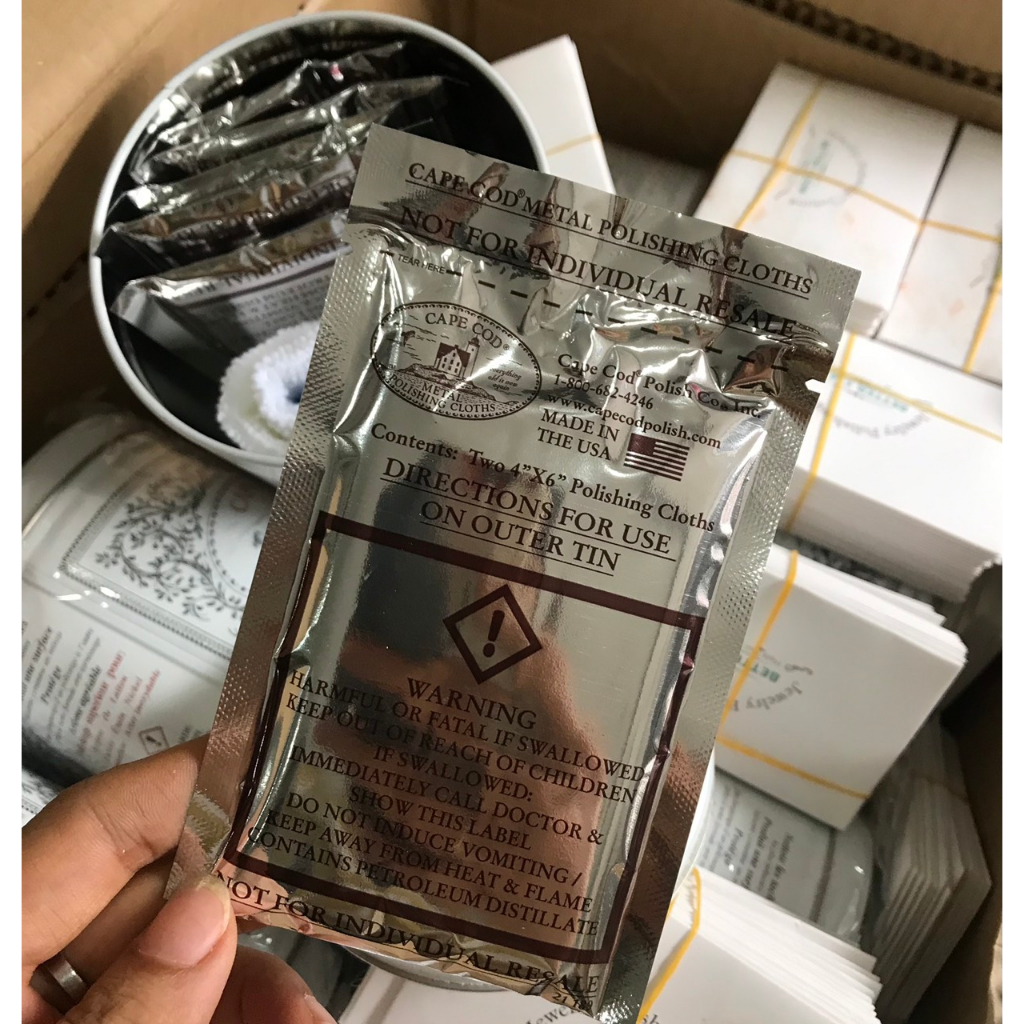 Khăn lau đánh bóng dây và vỏ đồng hồ CAPE COD đánh bóng inox, đồng thau, vàng, bạc