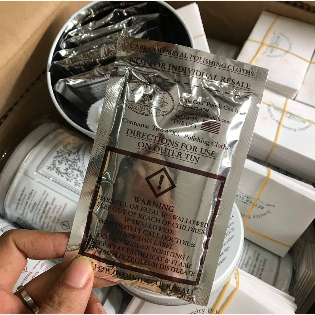 Khăn lau đánh bóng dây và vỏ đồng hồ CAPE COD đánh bóng inox, đồng thau, vàng, bạc