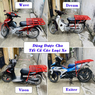 Giá chở hàng đa năng 60.70 màu đen-đỏ -Kệ chở hàng xe máy