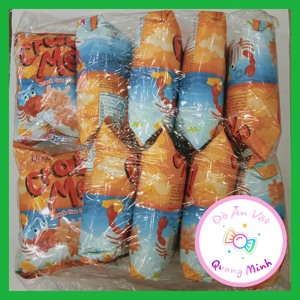 Bán sỉ bịch Bim bim Oishi Snack Crab Me cua lắc phô mai gói lớn 32 g/10 gói giòn sụn thơm ngon, đồ ă