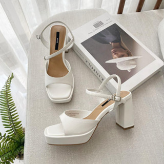 Giày sandal nữ MYSS quai ngang khoét đế đúp 9 cm cao cấp - SD191