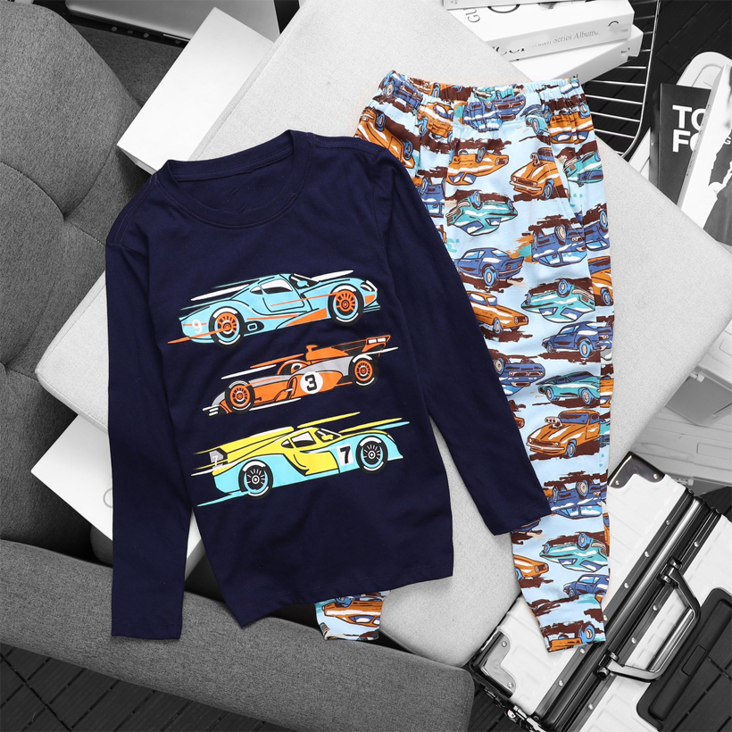 Bộ bé trai, bộ quần áo tay dài thun xịn co giãn 4 chiều không lo xù lông cho bé từ 23-57 kg