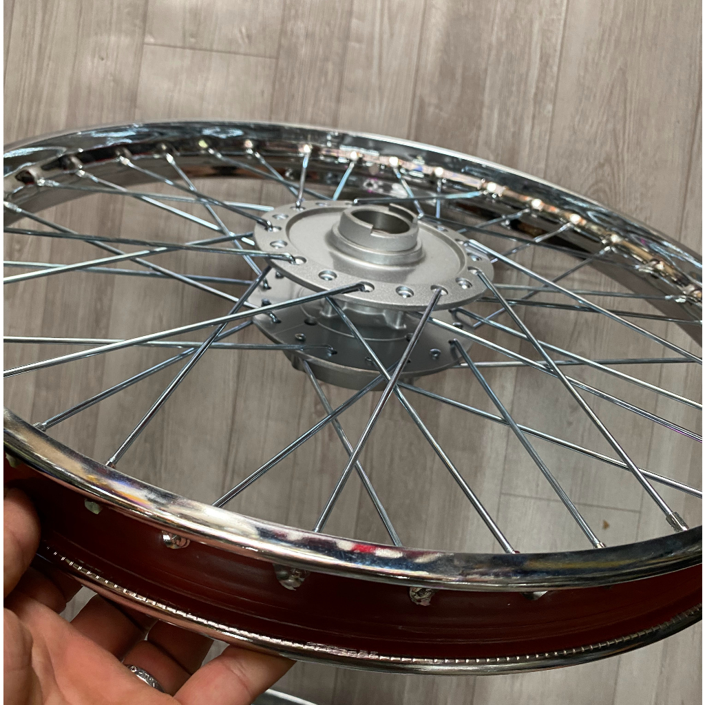 Cặp bánh căm vành  sắt hiệu UNIONVD dùng cho Wave / Future 125 thắng đĩa hoặc đùm bản 1.2 và 1.4