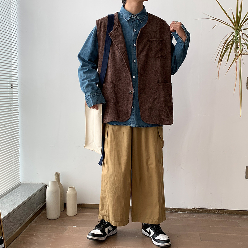 Áo Gile nam nữ không tay . Áo khoác thời trang nhật bản Unisex
