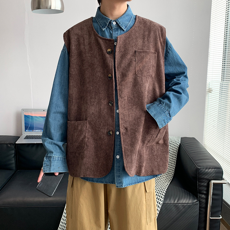 Áo Gile nam nữ không tay . Áo khoác thời trang nhật bản Unisex