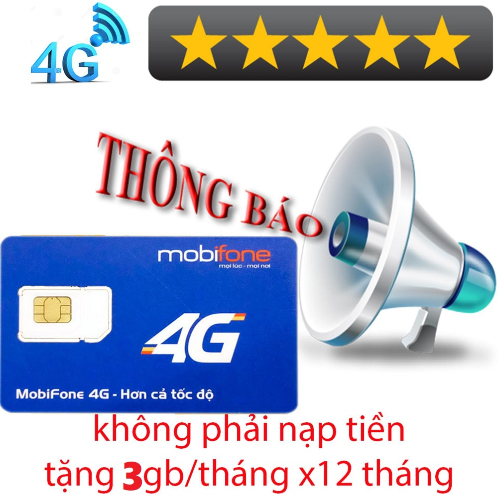 SHIP TOÀN QUỐC - SIM MOBIFONE 4G MDT255 TẶNG 3GB/THÁNG X 12 THÁNG - SIM BẢO HÀNH 1 NĂM