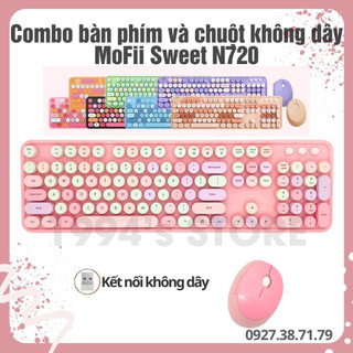 FREESHIP Combo bàn phím giả cơ và chuột không dây MoFii Sweet Mixed - MoFii N720 - Dùng cho PC, Laptop, Tivi, Điện thoại