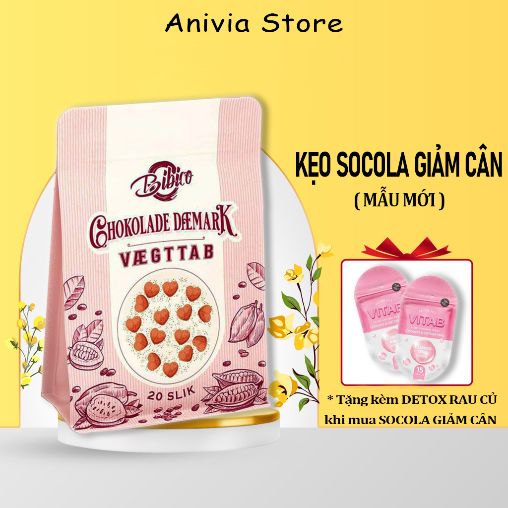 Kẹo Socola Giảm Cân Đan Mạch Chokolade Vægttab Chocolate Giảm Cân Hồng Giúp Giảm Mỡ Toàn Thân Nhanh Hiệu Quả Hộp 40 Viên