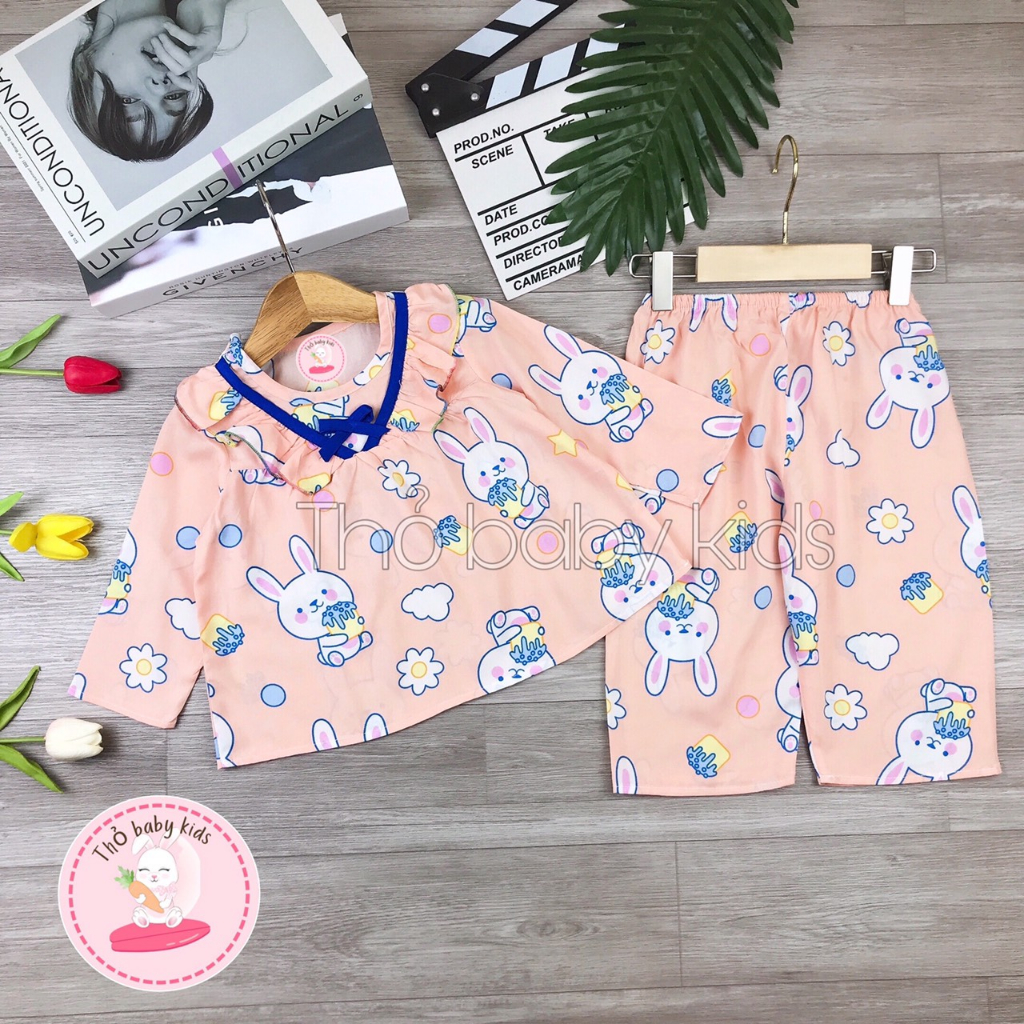 Bộ lanh dài bé dài, bộ tole dài bé gái shop thỏ baby kids