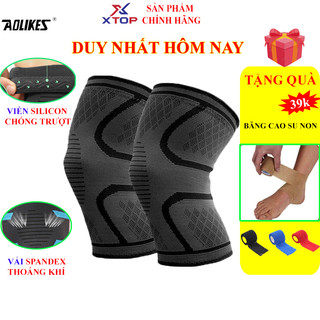 Bảo vệ đầu gối 4 chiều chơi thể thao - Băng đầu gối hỗ trợ các môn thể thao cao cấp Aolikes 7718