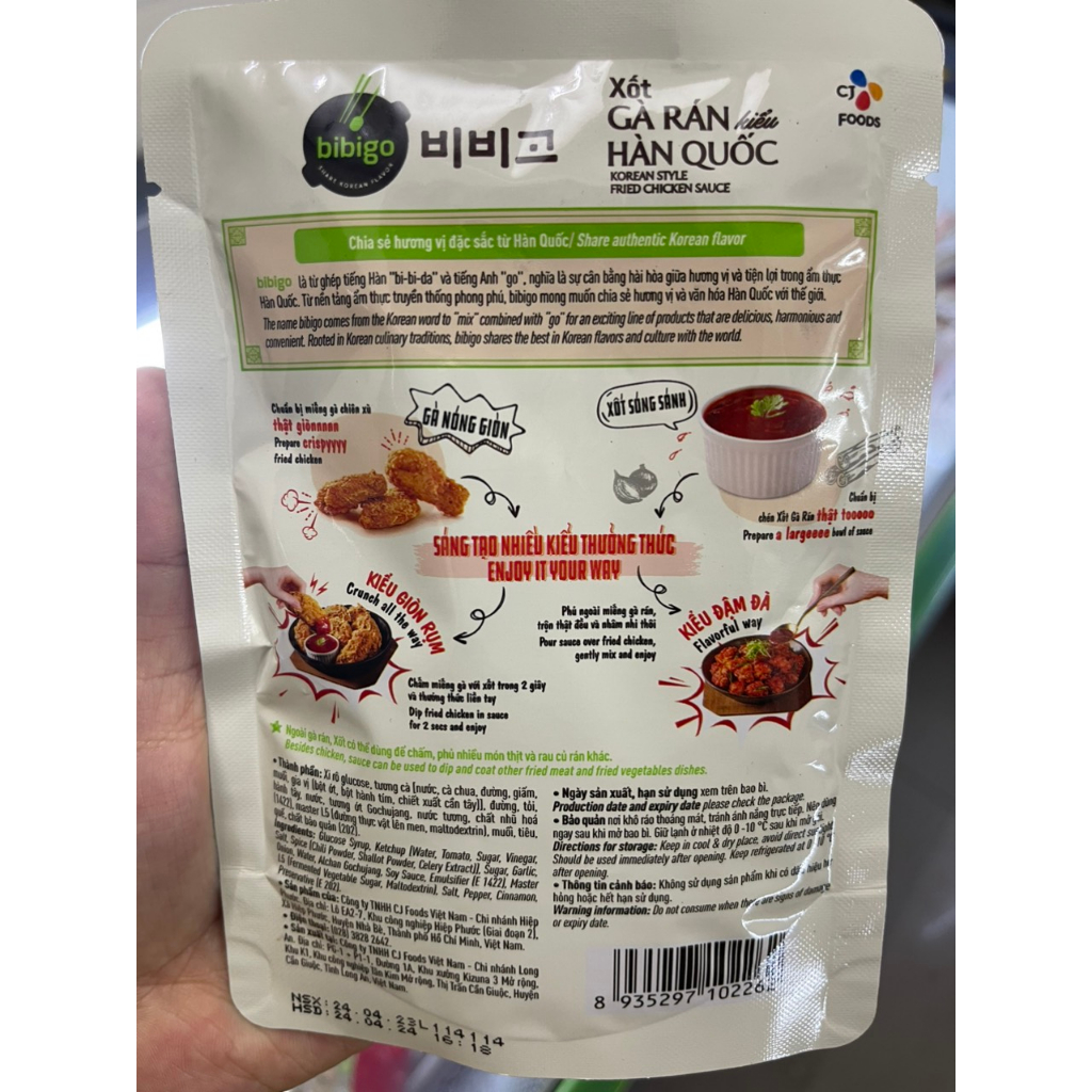 Sốt Tokbokki Hàn Quốc Bibigo vị cay ngọt 120g