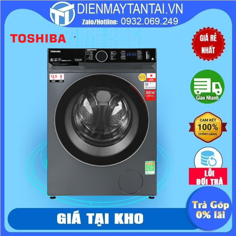 TWD-BM135GF4V(MG) - MÁY GIẶT SẤY TOSHIBA TWD-BM135GF4V (MG) - Giặt 12.5Kg - Sấy 8Kg - MIỄN PHÍ CÔNG LẮP ĐẶT