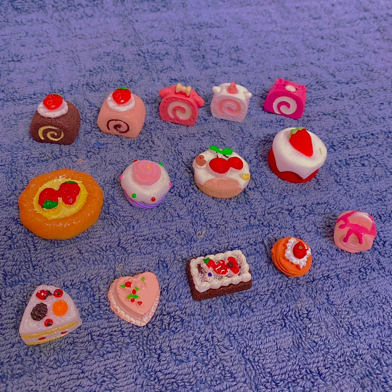 Charm bánh kem bánh ngọt mini trang trí mô hình đồ ăn