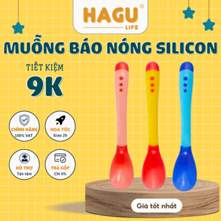 Muỗng Báo Nóng Hagu Thìa Silicon Báo Nóng Cảm Ứng Nhiệt Chống Bỏng Miệng