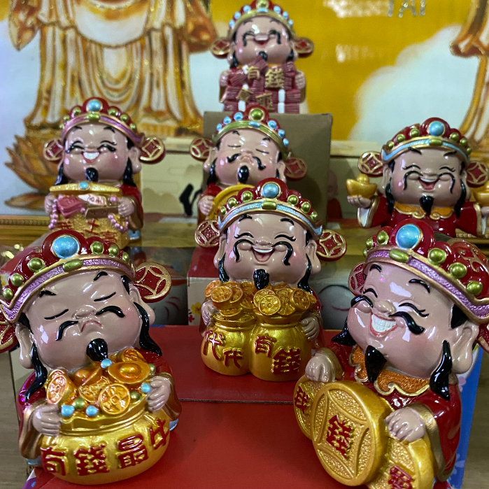 Thần Tài chibi may mắn tài lộc nguyên liệu làm tháp tỏi thần tài, bông tỏi ông địa