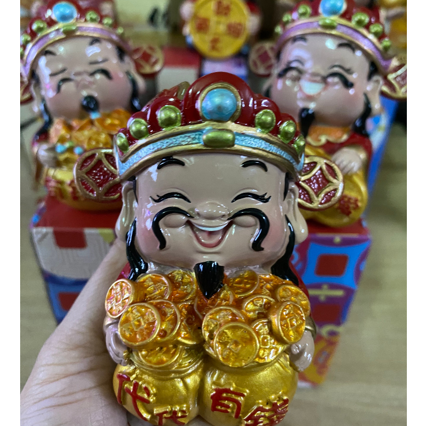 Thần Tài chibi may mắn tài lộc nguyên liệu làm tháp tỏi thần tài, bông tỏi ông địa