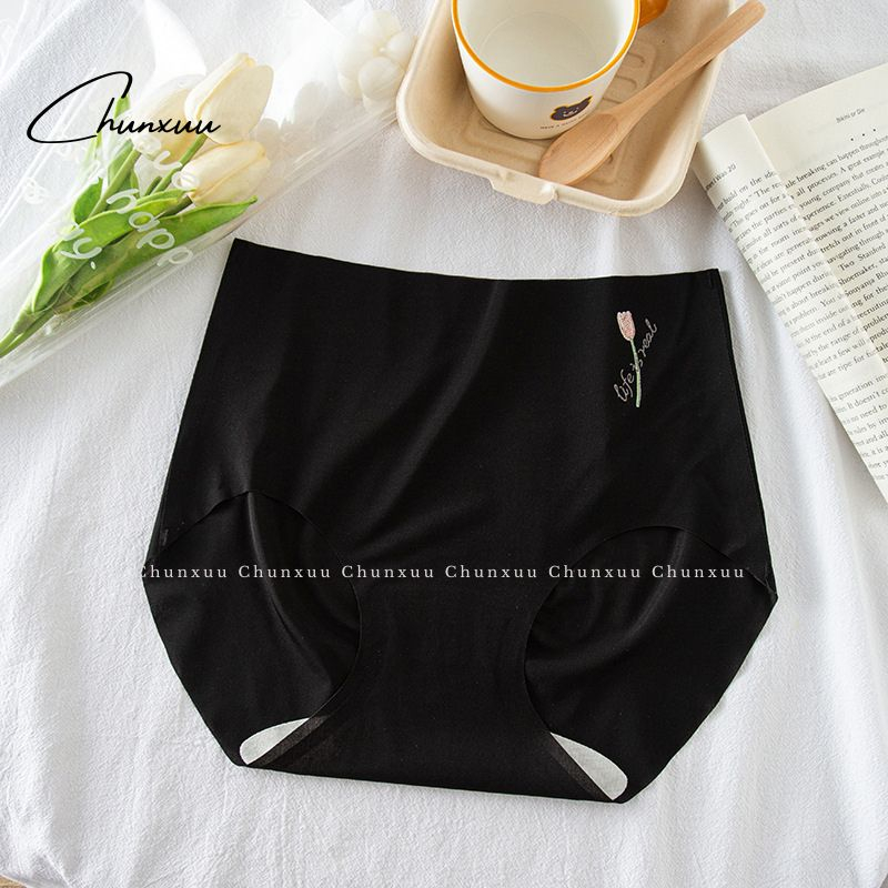 Quần lót nữ cạp cao không viền không đường may CHUNXUU vải su lụa băng hình bông hoa nhẹ nhàng nữ tính - QC151