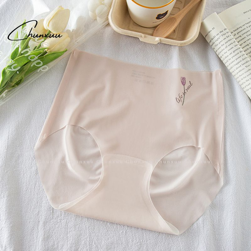 Quần lót nữ cạp cao không viền không đường may CHUNXUU vải su lụa băng hình bông hoa nhẹ nhàng nữ tính - QC151