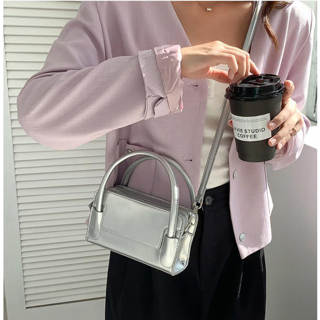 Túi xách dáng hộp kiểu mới da mềm thời trang công sở kẹp nách xách tay Hàn Quốc JUMALY-TDC308